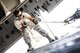 An Airman from the 41st Helicopter Maintenance Unit guides a winch cable pulling an HH-60G Pave Hawk into a C-17 Globemaster III, May, 15, 2017, at Moody Air Force Base, Ga.  Loading the helicopter for transport was the first step in a rapid-rescue exercise conducted at Langley AFB, Va., which was designed to test the maintainer’s and aircrew’s ability to quickly set up and conduct rescue operations away from their home station. (U.S. Air Force photo by Staff Sgt. Ryan Callaghan)