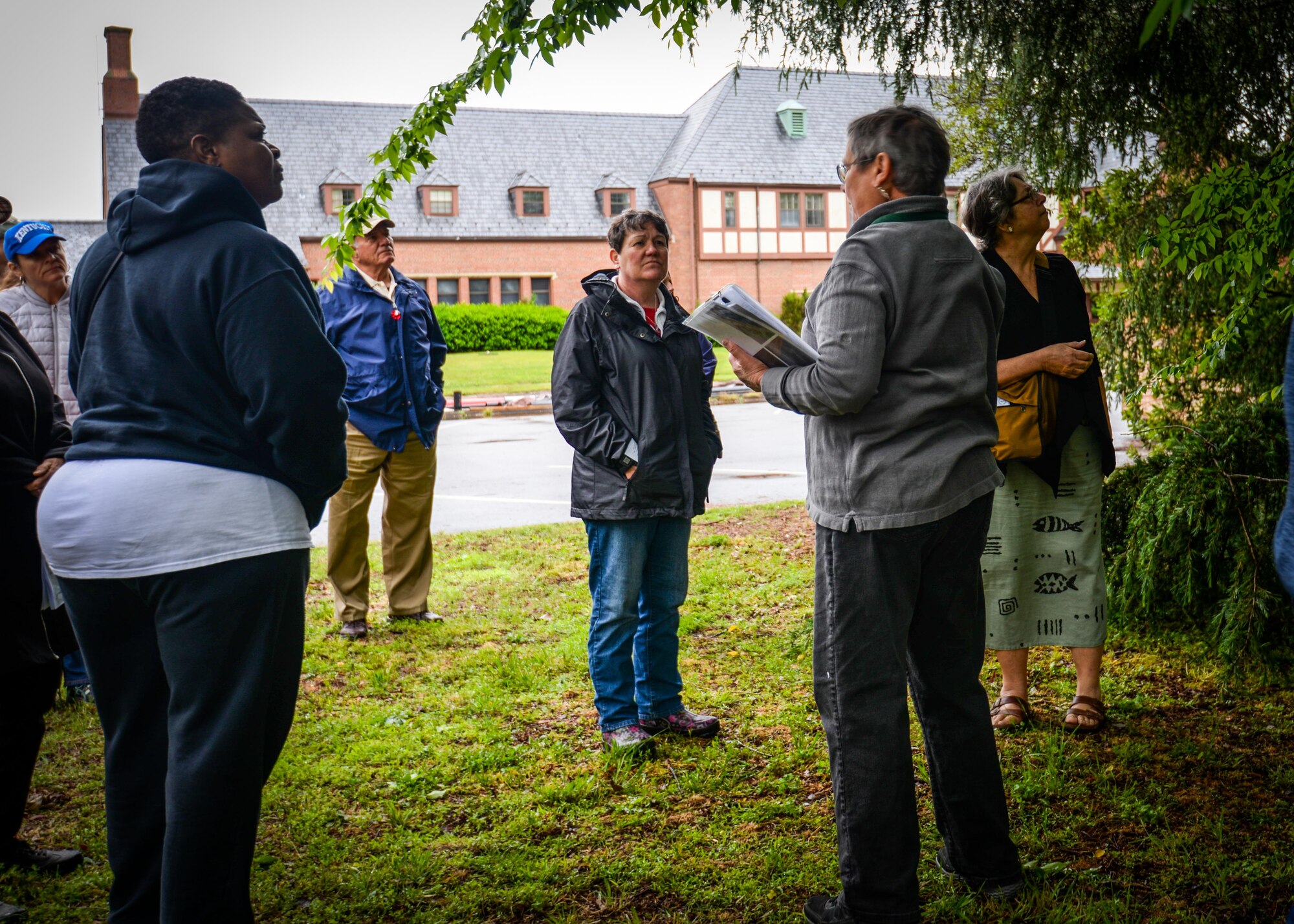 Attendees participate in the Hampton Clean City Commission’s Spring Tree Tour, at Joint Base Langley-Eustis, Va., May 13, 2017. The tour was provided at no cost to the public, as part of community outreach programs sponsored by the Hampton Clean City Commission, Virginia Cooperative Extension Master Tree Stewards, and Joint Base Langley-Eustis. (U.S. Air Force photo/Alicia Garcia)