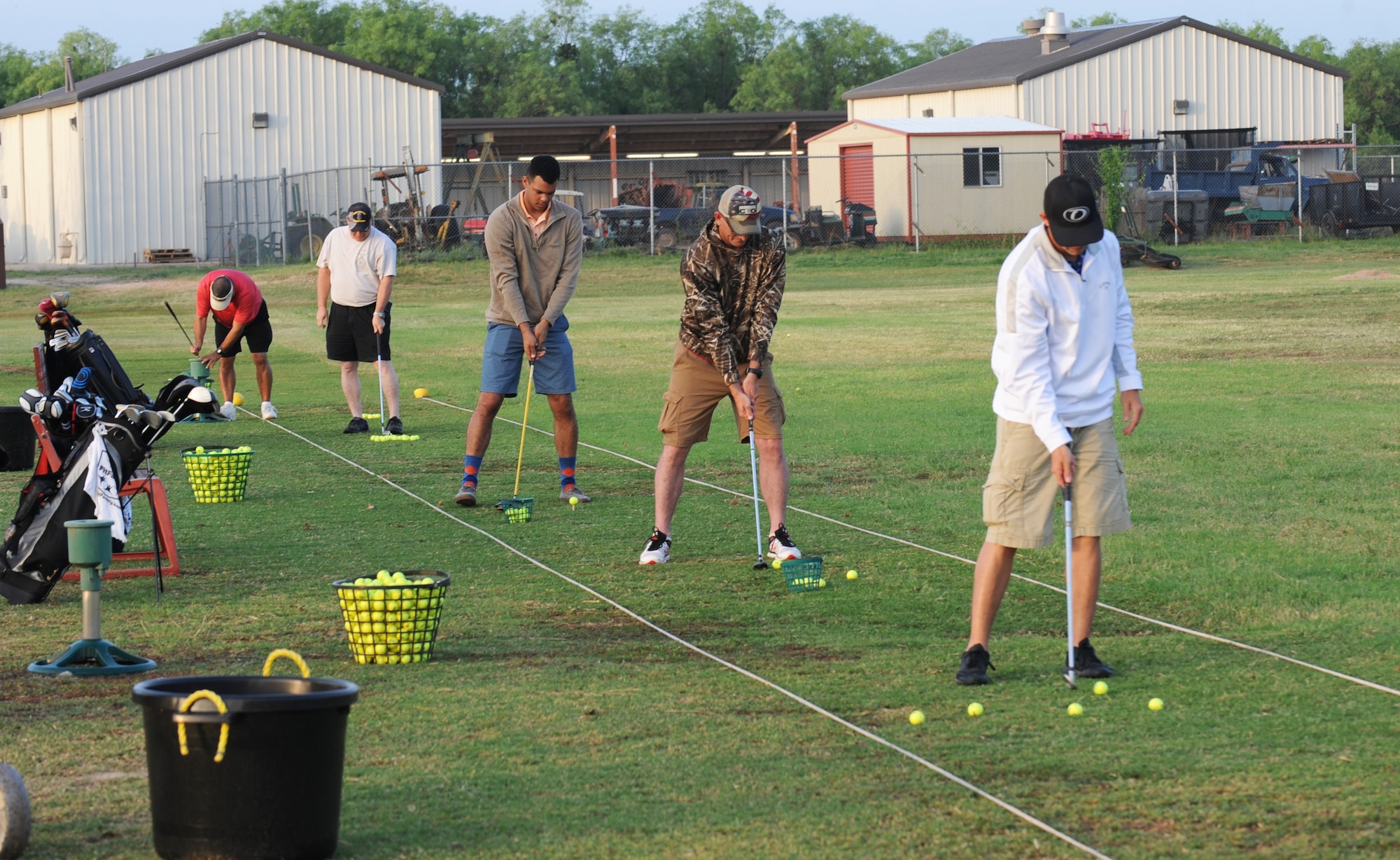 U.S. Air Force Airmen assigned to the 7th Security Forces Squadron participate in a golf tournament to celebrate comradery between Team Dyess and Abilene law enforcement as part of this year’s National Police Week events May 18, 2017 at Dyess Air Force Base, Texas. The 7th SFS and Abilene Police Department participated in several events in honor of our fallen law enforcement members and fellow Airmen who gave their lives in the line of duty. (U.S. Air Force Photo by Airman Kylee Thomas)