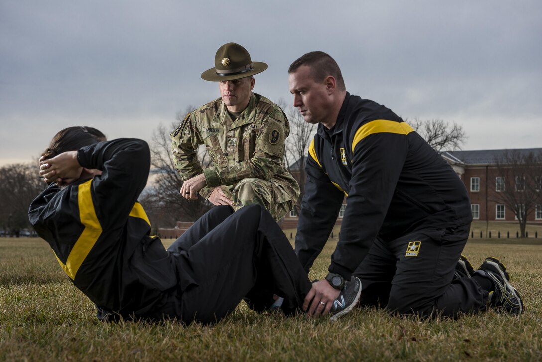 Sgt. 1st Class Joshua Moeller, U.S. Army Reserve drill instructor and the 2016 U.S. Army Noncommissioned Officer of the Year, participates in a marketing photo shoot organized by the Office of the Chief of Army Reserve at Fort Belvoir, Virginia, Feb. 14, to promote the U.S. Army Reserve. (U.S. Army Reserve photo by Master Sgt. Michel Sauret)