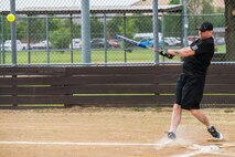 Scott's military police and first responders, along with law enforcement members from the surrounding communites, gathered together to play softball May 17 at Scott Air Force Base, Illinois. The gathering of everyone helped boost the comroderie with the base and local law enforcement. (U.S. Air Force photos/ Senior Airman Tristin English)