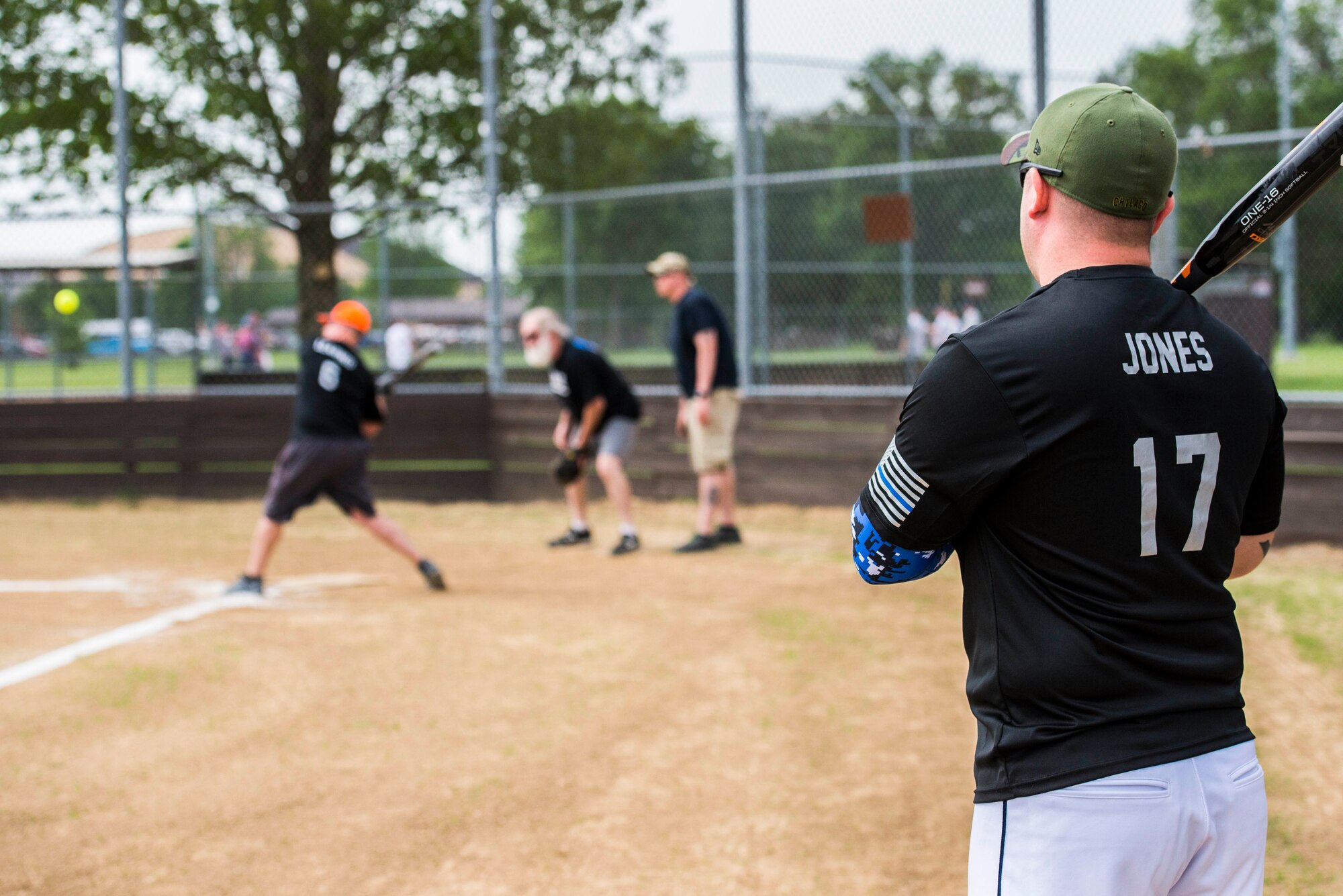 Scott's military police and first responders, along with law enforcement members from the surrounding communites, gathered together to play softball May 17 at Scott Air Force Base, Illinois. The gathering of everyone helped boost the comroderie with the base and local law enforcement. (U.S. Air Force photos/ Senior Airman Tristin English)