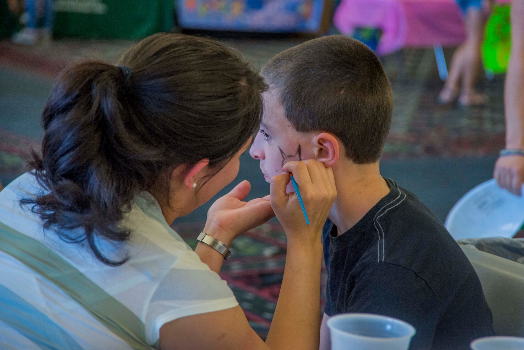 Scott Air Force Base kicked off spring with the annual Spring Fling on May 19. It gave members a chance to celebrate the base’s centennial anniversary with a day of baseball-themed activities, in an effort to enhance comprehensive Airman fitness. The event, which took place at the Scott Event Center, consisted of a whiffle ball home run derby, a speed pitch contest using a radar gun, and a unit slingshot competition. The Spring Fling also included children-friendly activities, such as face painting, a bounce house and other games.
