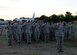 The 97th Security Forces Squadron render a salute to the flag during Police Officer Memorial Day, the first day of Police Week, May 15, 2017, at Altus Air Force Base, Oklahoma. This is the 10th year that Altus AFB has hosted events to celebrate Police Week, honoring those who have lost their lives in the line of duty. (U.S. Air Force photo by Airman 1st Class Jackson Haddon/released)