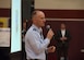 Col. Ryan Samuelson, 92nd Air Refueling Wing commander, speaks during a public meeting concerning water contamination at Medical Lake High School, Medical Lake, Wash. May 23, 2017. Fairchild Air Force Base leaders worked with community partners, health authorities and environmental scientists to present local residents with information on groundwater contamination.
(U.S. Air Force photo / Airman 1st Class Ryan Lackey)