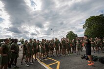 U.S. Marines attend the first Force Fitness Instructor Course aboard Marine Corps Base Quantico, VA., Oct. 3, 2016. The course is designed to produce Fitness Instructors to return to the fleet and maintain health and wellness while improving human performance. (U.S. Marine Corps photo by Sgt. Melissa Marnell)