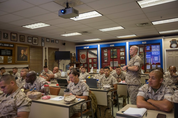 U.S. Marines attend the first Force Fitness Instructor Course aboard Marine Corps Base Quantico, VA., Oct. 25, 2016. The course is designed to produce Fitness Instructors to return to the fleet and maintain health and wellness while improving human performance. (U.S. Marine Corps photo by Sgt. Melissa Marnell)