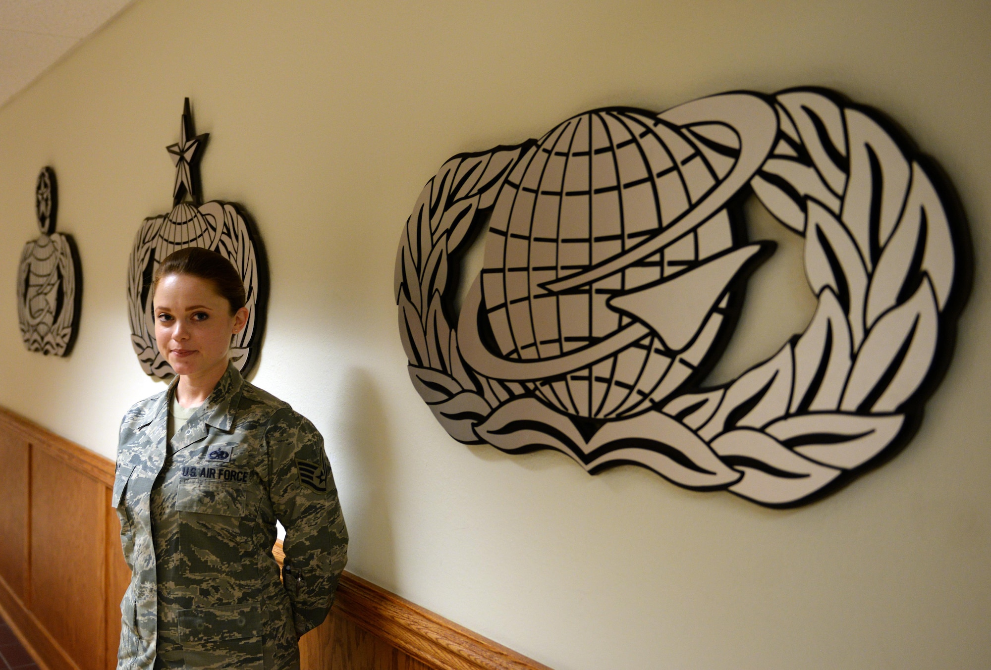 Staff Sgt. Amy Ray, 335th Training Squadron student, graduates from the personnel apprentice course with a perfect score May 25, 2017, on Keesler Air Force Base, Miss. Ray, from Boulder, Colo., is a member of the Air Force Reserve and will be returning to the 97th Flying Training Squadron at Sheppard AFB, Texas. (U.S. Air Force photo by 2nd Lt Teddy Barbosa)