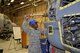 Airmen Scottie Reed, 361st Training Squadron student learns how to install the reduction gear box onto a T-56 engine at Sheppard Air Force Base, Texas, May 23, 2017. This training course lasts 15 weeks with a total of nine blocks.(U.S. Air Force photo by Liz H. Colunga/Released)