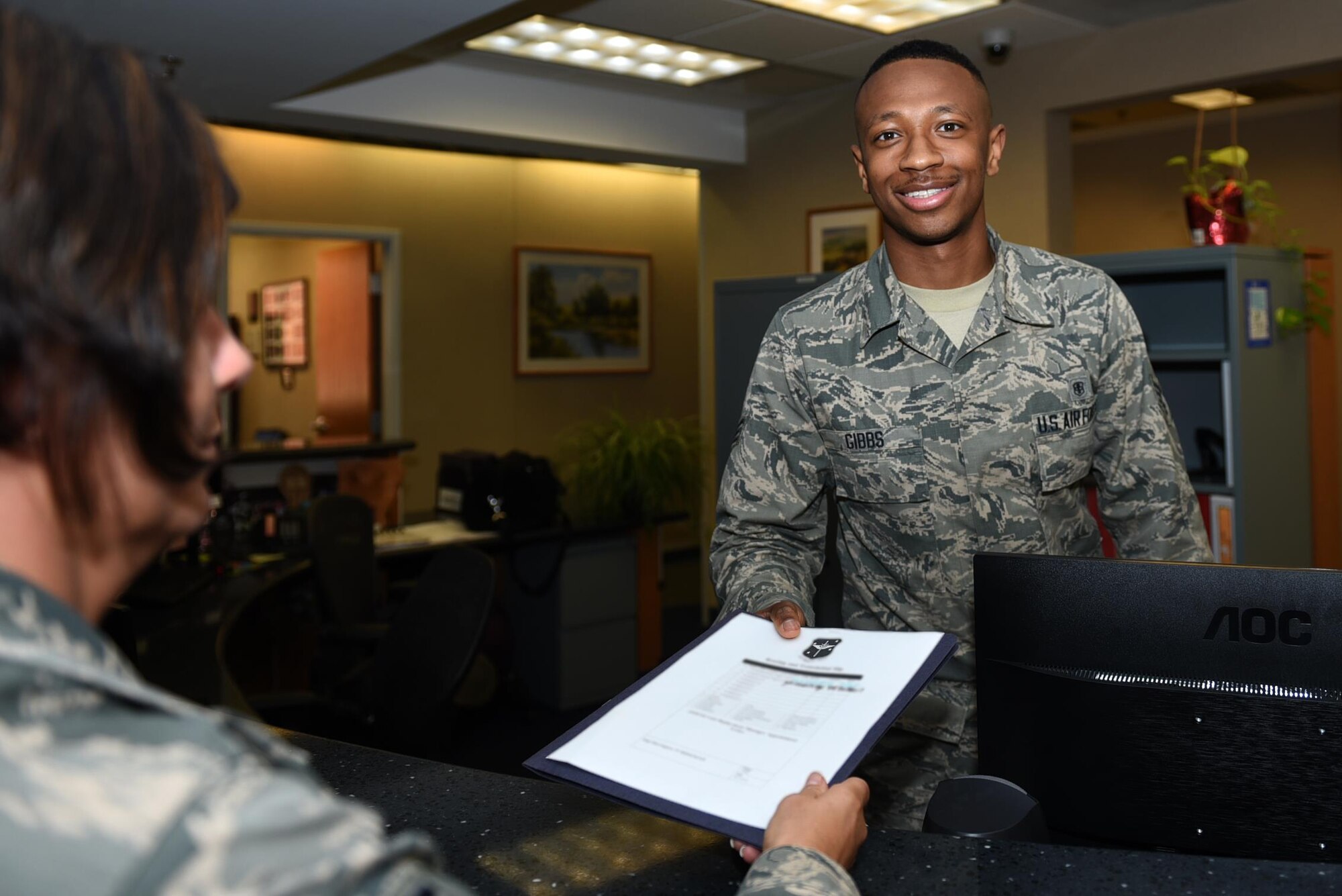 Senior Airman Jalen Gibbs, 19th Medical Support Squadron commander support staff, was recognized as the Combat Airlifter of the Week May 25, 2017, at Little Rock Air Force Base, Ark. Gibbs supports 337 members within the 19th Medical Group and 75 MDG operating instructions. He also serves as the treasurer for the booster club and is currently planning the 2017 Holiday Party. (U.S. Air photo by Airman 1st Class Kevin Sommer Giron)
