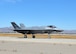A Norwegian F-35 taxis in after landing at Luke Air Force Base, Arizona on May 25, 2017. This is the fifth Norwegian F-35 to arrive at Luke. (U.S. Air Force photo by Staff Sgt. Marcy Copeland)