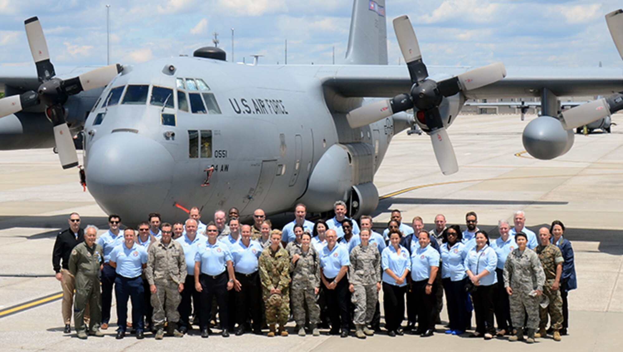 Members of the Honorary Commanders Association Class of 2017 explore various missions and training facilities at Dobbins Air Reserve Base, Georgia May 25, 2017. The HCA annually selects community and business leaders and pairs them with military commanders in a yearlong program, giving the leaders the opportunity to learn more about local military activities, their impact on our economy and various aspects of the national defense system. (U.S. Air Force photo/Don Peek)