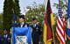 U.S. Air Force Chief Master Sgt. Kathi Glascock, Kisling Noncommissioned Officer Academy commandant, speaks during the academy’s Change of Responsibility ceremony on Kapaun Air Station, Germany, May 25, 2017. Glascock assumed responsibility of the academy from U.S. Air Force Chief Master Sgt. Tamar Dennis, outgoing Kisling NCOA commandant. During the ceremony, Dennis passed the Kisling NCOA guidon to the presiding officer, who then passed it to Glascock, symbolizing the shifting of leadership. (U.S. Air Force photo by Senior Airman Tryphena Mayhugh)