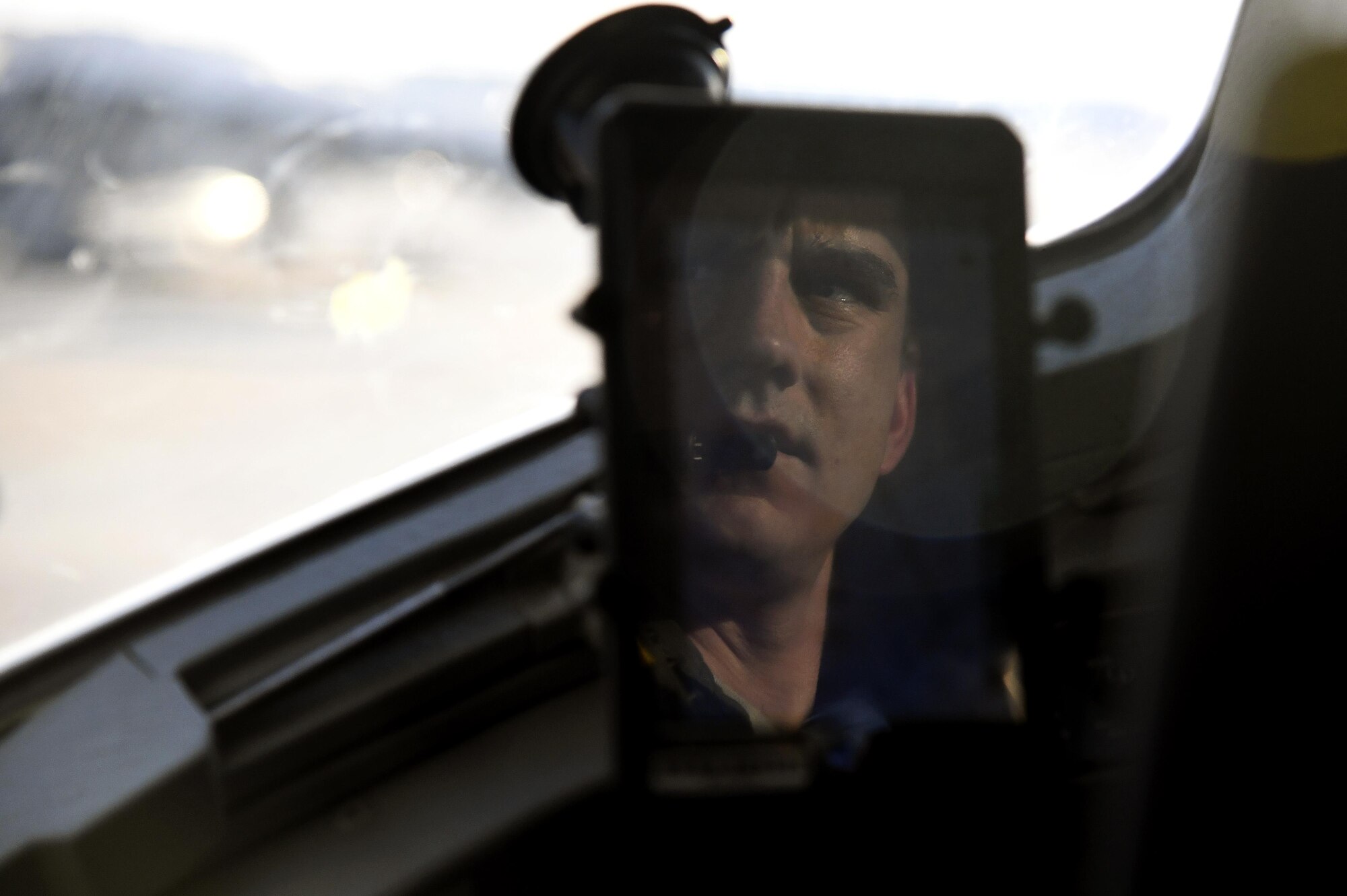 Capt. Matthew Williams, 9th Air Refueling Squadron KC-10 pilot, flies to somewhere near Newfoundland to refuel B-1 Lancers from Ellsworth Air Force Base, May 18, 2017. Williams and his crew flew from Travis AFB to support Exercise Eager Lion 17. 