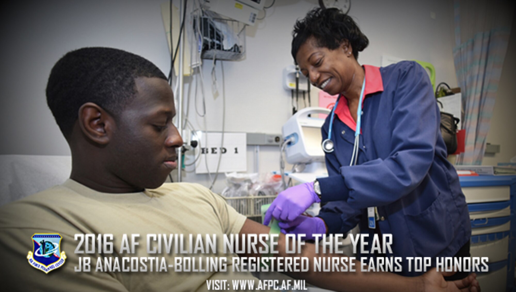 Joy Anderson, a registered nurse at Joint Base Anacostia-Bolling, Washington, D.C., was recently named the Air Force’s 2016 Civilian Nurse of the Year. (U. S. Navy photo by Eric Ritter)