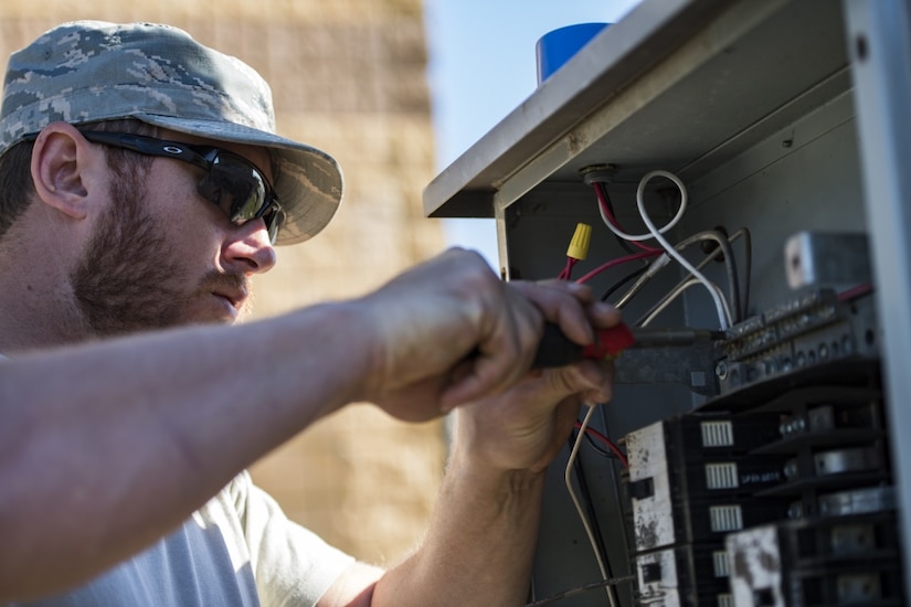 Air Force Staff Sgt. Nicholas Worley, an electrical systems craftsman assigned to the 23rd Civil Engineer Squadron at Moody Air Force Base, Ga., is shown at work, May 8, 2017. In January 2012, Worley was diagnosed with chronic myelogenous leukemia, an uncommon form of blood cancer that starts in the blood-forming cells of the bone marrow. He’s currently in remission and goes to the cancer center every three months to ensure his treatment is still working. Air Force photo by Senior Airman Janiqua P. Robinson