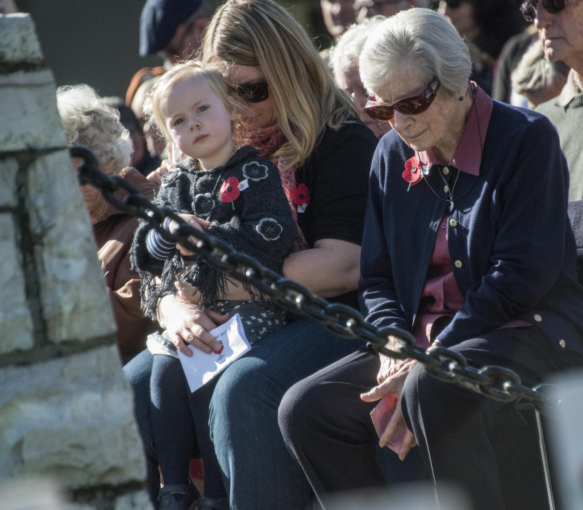 The local community attends an ANZAC Day commemoration, April 25, 2017 in Blenheim, New Zealand. ANZAC Day commemorates Australia and New Zealand’s tremendous courage and losses from World War I during the Battle of Gallipoli. (U.S. Air Force photo by Capt. Jessica Tait)