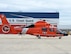 A U.S. Coast Guard HH-65C Dolphin Helicopter prepares to take off for an alert during a Cross Tell training exercise at the Atlantic City International Airport, N.J., May 24, 2017. Air National units from New Jersey, South Carolina and Washington D.C. participated in training and familiarization exercises with the U.S. Coast Guard and Civil Air Patrol during the three-day CrossTell to increase awareness of the Aerospace Control Alert mission. (U.S. Air National Guard photo by Airman 1st Class Cristina J. Allen/Released)