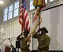 U.S. Army Reserve Spc. Christopher Hunter and Spc. Randy Davis, both with the 90th Sustainment Brigade in Little Rock, Ark., present the colors on Saturday, May 20, 2017 at a World War I commemoration event in San Antonio, Texas at Brooks City Base Hangar 9. The event was hosted by the City of San Antonio Department of Military Affairs to honor those who served in World War I. (U.S. Army Reserve photo by Spc. Kati Waxler)