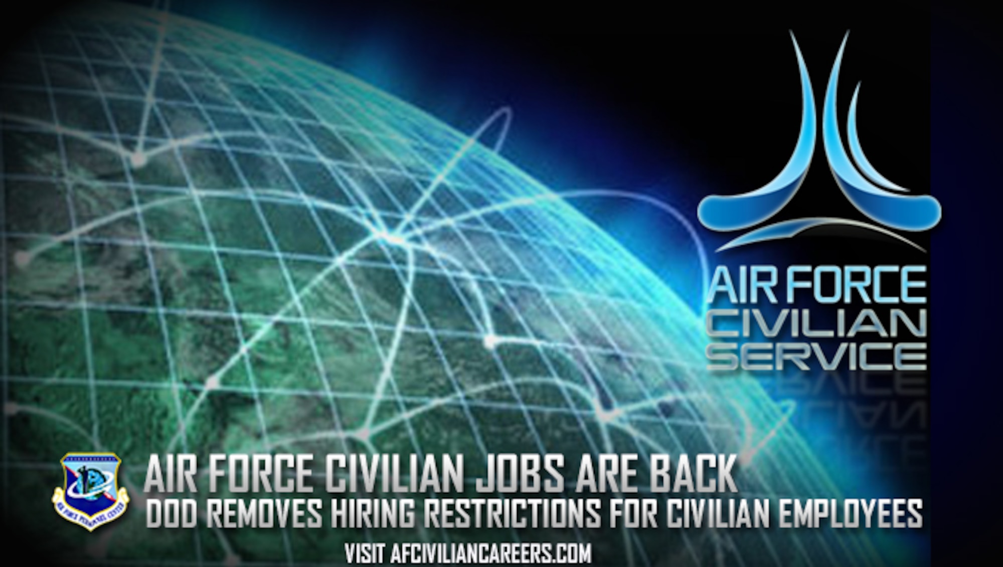 The Air Force Personnel Center is partnering with customers with the goal of resuming normal “first-in, first-out” operations since the end of the government-wide hiring freeze in April 2017. (U.S. Air Force courtesy graphic)