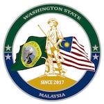 Logo promotes the latest State Partnership Program agreement between the Washington National Guard and Malaysia.