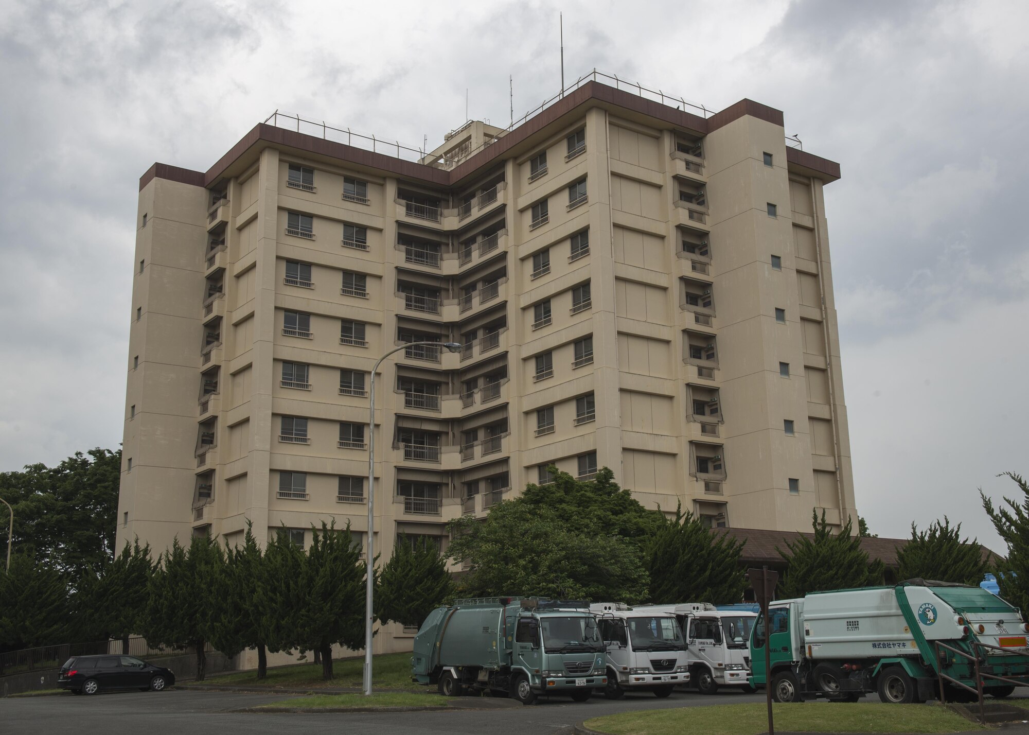 The 374th Civil Engineering Squadron recently completed cleaning and inspection of building 1561, a contingency tower, May 18, 2017, at Yokota Air Base, Japan. To ensure they are at optimum capacity, the 374 CES along with the 374th Force Support Squadron and Public Health prepared a project to clean, inspect and maintain the towers and ensure they are always ready for use during an emergency. (U.S. Air Force photo by Airman 1st Class Juan Torres)