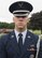 Airman 1st Class Kyle Dillon stands at attention during a Memorial Day commemoration May 29, 2017, at Sharon Hills Memorial Park in Dover, Del. Dillon was part of a seven-man firing party. (U.S. Air Force photo by Senior Airman Zachary Cacicia)