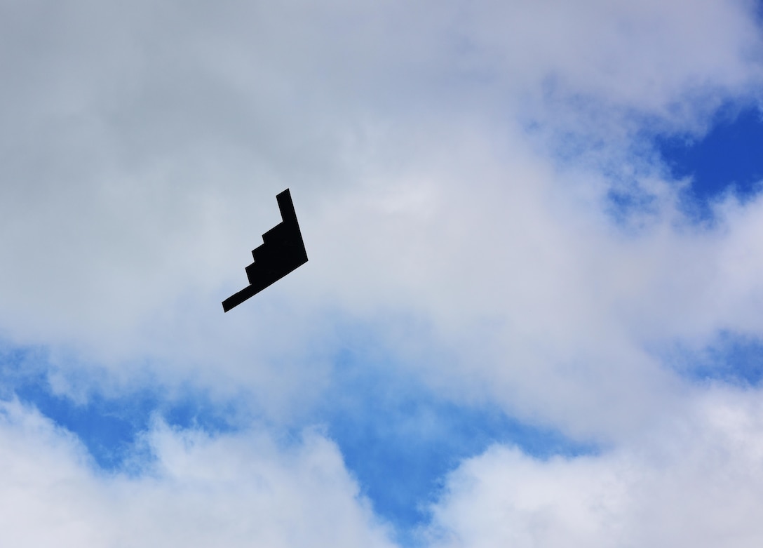 Royal Air Force (RAF) Squadron Leader Wesley Pead, a 13th Bomb Squadron assistant director of operations, takes his final flight in the B-2 Spirit at Whiteman Air Force Base, Mo., May 20, 2017. Pead spent two and a half years at Whiteman, participating in the U.S. Air Force pilot exchange program.