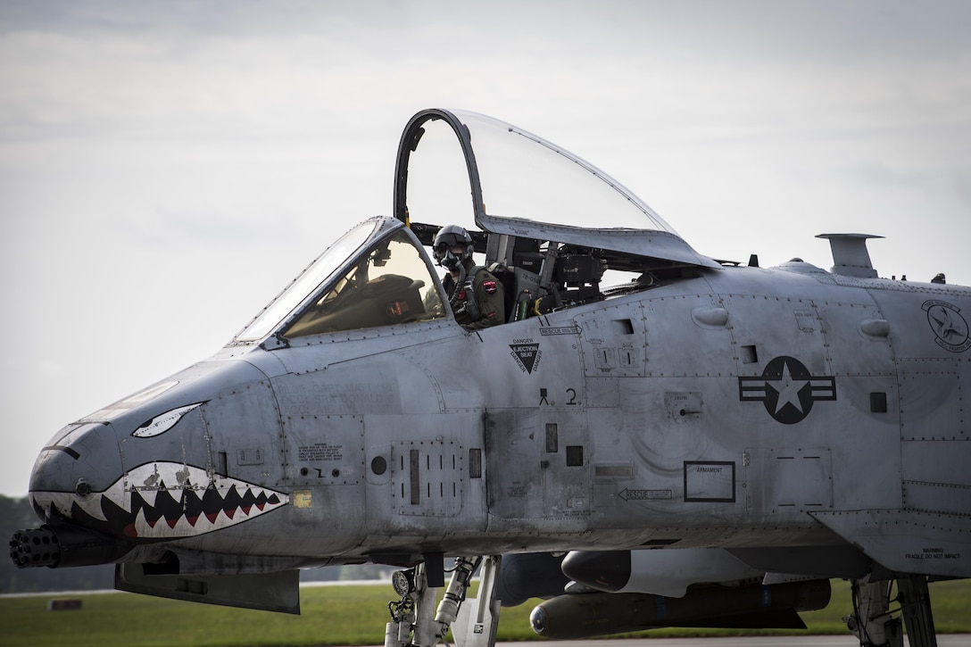 Aircraft from the 23d Wing conducted a surge exercise May 22, 2017, at Moody Air Force Base, Ga. The exercise was conducted in order to demonstrate the wing's ability to rapidly deploy combat ready forces across the globe. The 23d Wing maintains and operates A-10C Thunderbolt IIs, HH-60G Pave Hawks, and HC-130J Combat King II aircraft for precision attack, personnel recovery and combat support worldwide. (U.S. Air Force photo by Senior Airman Janiqua Robinson) 