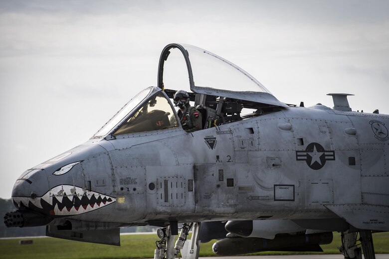 Aircraft from the 23d Wing conducted a surge exercise May 22, 2017, at Moody Air Force Base, Ga. The exercise was conducted in order to demonstrate the wing's ability to rapidly deploy combat ready forces across the globe. The 23d Wing maintains and operates A-10C Thunderbolt IIs, HH-60G Pave Hawks, and HC-130J Combat King II aircraft for precision attack, personnel recovery and combat support worldwide. (U.S. Air Force photo by Senior Airman Janiqua Robinson) 