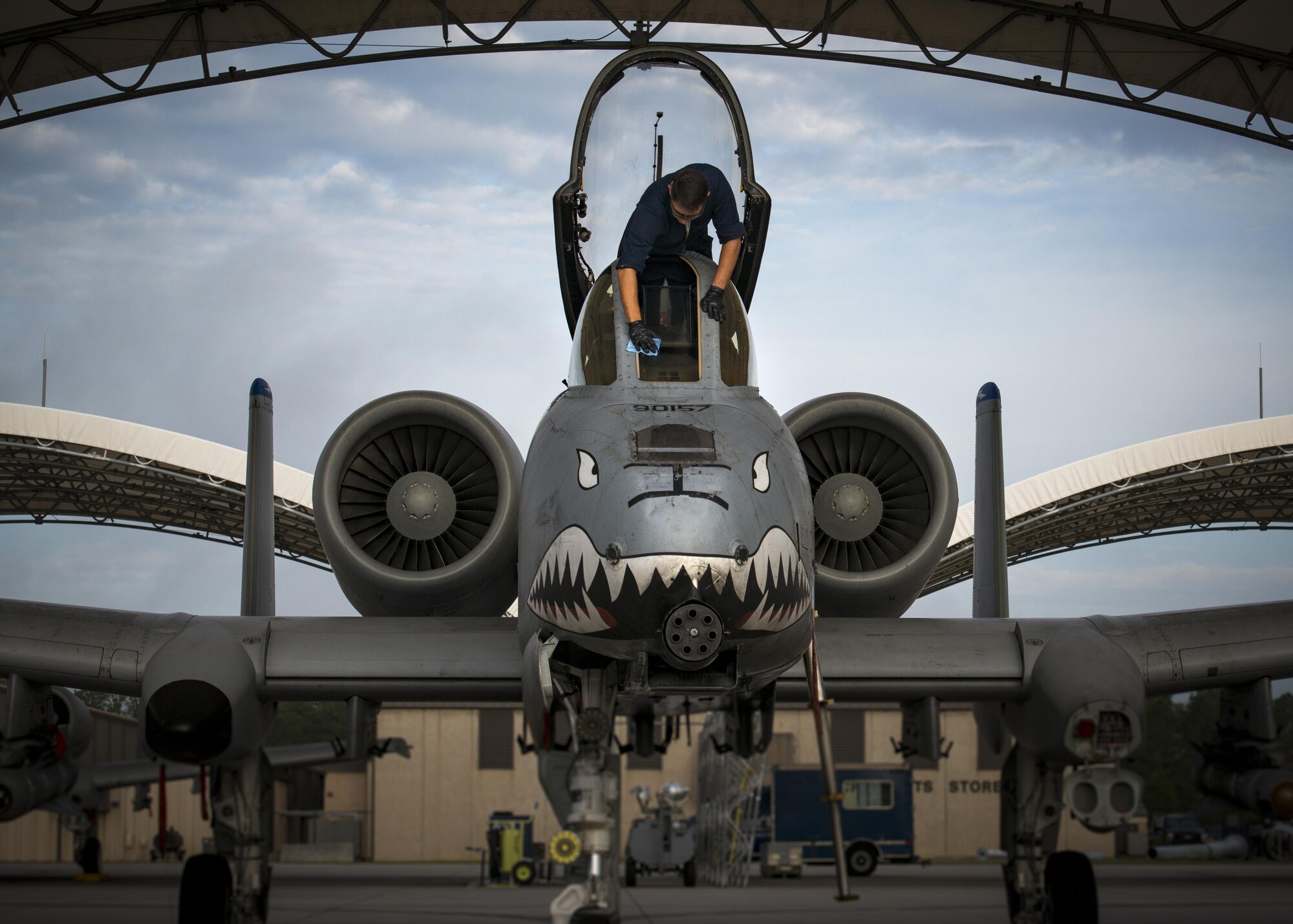 Aircraft from the 23d Wing conducted a surge exercise May 22, 2017, at Moody Air Force Base, Ga. The exercise was conducted in order to demonstrate the wing's ability to rapidly deploy combat ready forces across the globe. The 23d Wing maintains and operates A-10C Thunderbolt IIs, HH-60G Pave Hawks, and HC-130J Combat King II aircraft for precision attack, personnel recovery and combat support worldwide. (U.S. Air Force photo by Airman 1st Class Lauren Sprunk)