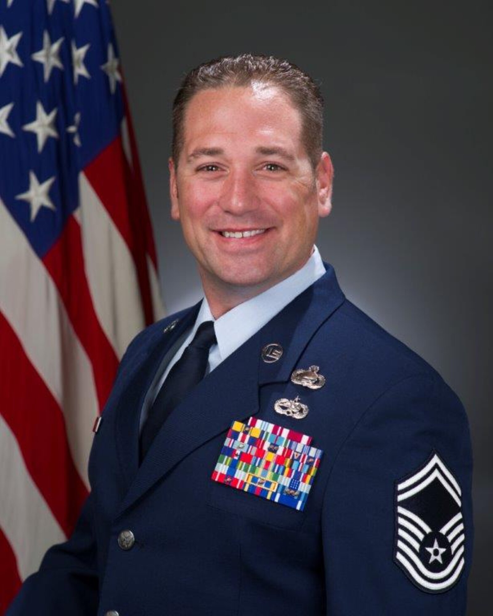 Senior Master Sgt. Justin Laurie, 60th Force Support Squadron, shares some thoughts on leadership. (U.S. Air Force Photo)