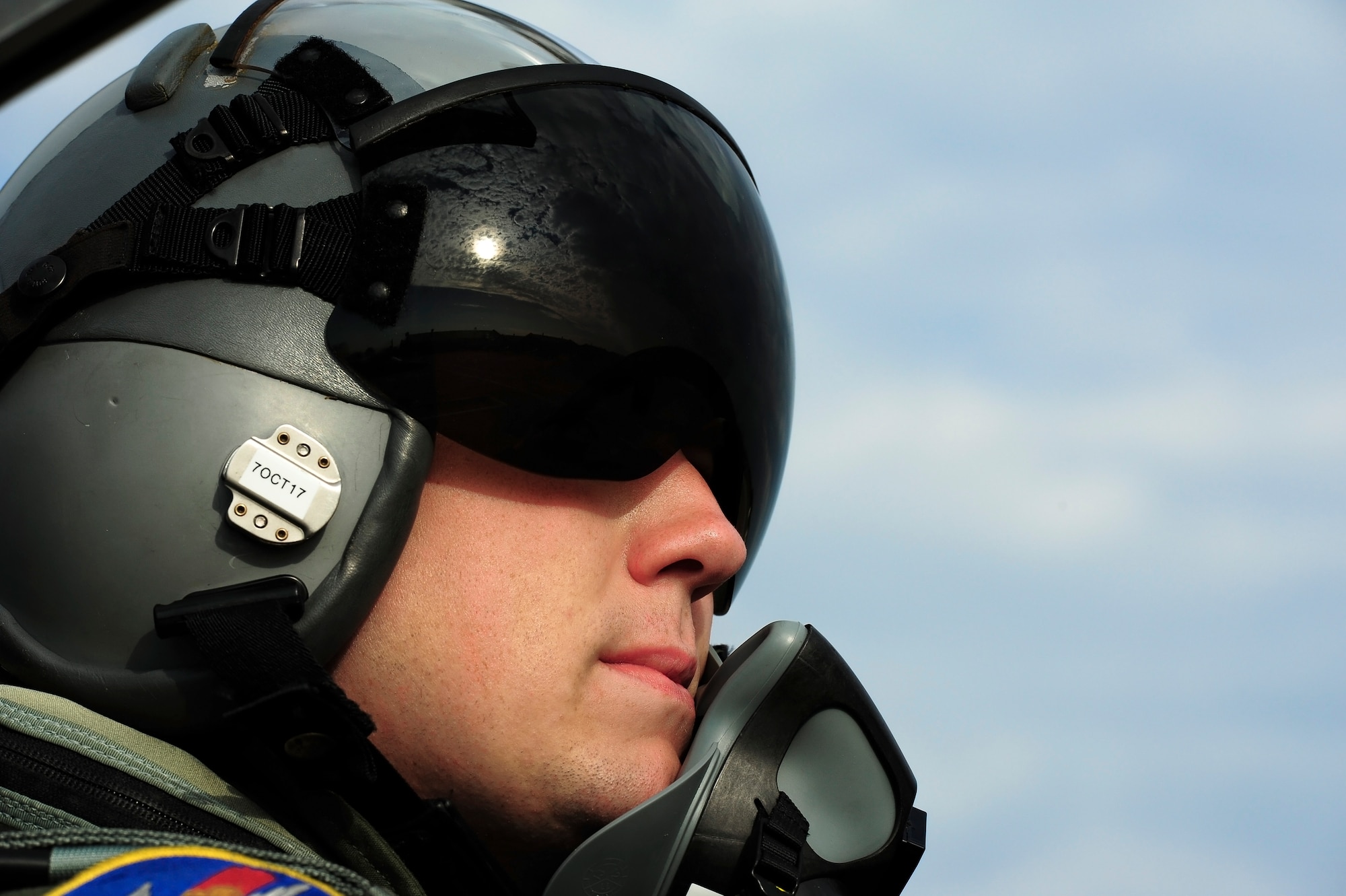 U.S. Air Force 1st Lt. Champ, 71st Fighter Training Squadron T-38 Talon pilot, prepares to taxi the runway at Joint Base Langley-Eustis, Va., Sept. 14, 2017.