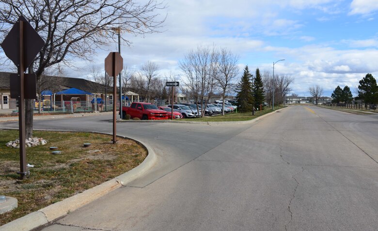 Lincoln Drive will be closed to all traffic Nov. 6-20, 2017, at Ellsworth Air Force Base, S.D. The closure is in response to a project replacing the aging sewer piping impacting near the Child Development Center and Family Camp. (U.S. Air Force photo by Airman 1st Class Donald C. Knechtel)
