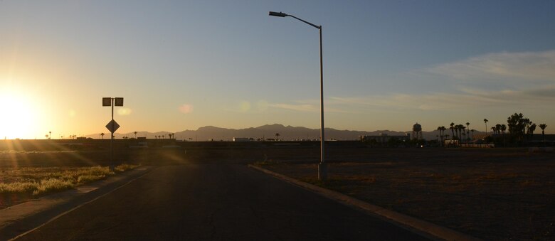 The area that once was temporary lodging lays bare at Luke Air Force Base, Ariz., Oct. 30, 2017. The family campsite was on the consolidated resources and requirements list for funding and is pending construction. (U.S. Air Force photo by Senior Airman James Hensley)