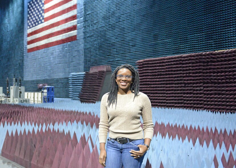 Amarachi Egbuziem works with the 772d Test Squadron, which oversees electronic warfare testing at the Benefield Anechoic Facility. She joined Team Edwards right after graduating from California State University, Fresno with a degree in electrical engineering. (U.S. Air Force photo by Kenji Thuloweit)