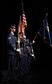 Members of the United States Air Force Honor Guard display the colors during the performance of the National Anthem in Effingham, IL. (U.S. Air Force photo courtesy of CMSgt Bob Kamholz/Released)