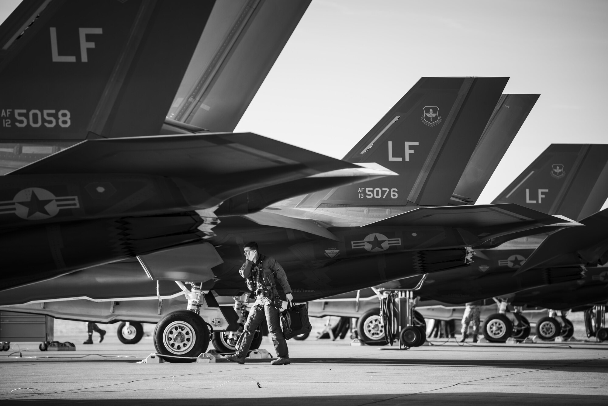 F-35A Lightning II instructor pilots from the 62nd Fighter Squadron at Luke Air Force Base, Arizona, came here for three weeks in late October to train the next generation of F-35A pilots.