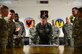 U.S. Air Force Gen. Tod D. Wolters, U.S. Air Forces in Europe and Air Forces Africa commander, tests a piece of equipment for cracks with Tech. Sgt. James Cone and Staff Sgt. Timothy J. Schwenning II, both 86th Maintenance Squadron Nondestructive Inspection technicians, during an immersion tour on Ramstein Air Base, Germany, Oct. 23, 2017. Wolters coined all four Airmen assigned to the shop for their efforts in finding the best course of action for detecting cracks in the equipment saving the Air Force money. (U.S. Air Force photo by Senior Airman Tryphena Mayhugh)