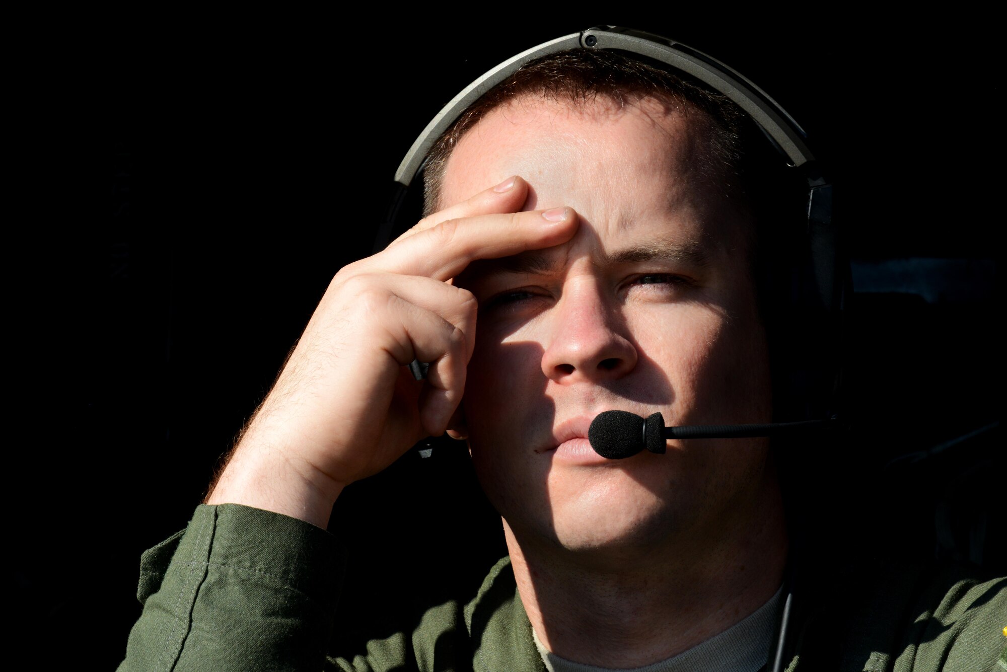 U.S. Air Force Staff Sgt. Alexander Carlson, 37th Airlift Squadron loadmaster, waits for rest of the aircrew in preparation for a mission during Operation Atlantic Resolve on Powidz Air Base, Poland, Oct. 16, 2017. Airmen assigned to the 86th Airlift Wing participated in OAR, a NATO-led exercise, as a means to enhance interoperability and maintain regional stability. (U.S. Air Force photo by Staff Sgt. Jonathan Bass)