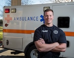 Staff Sgt. Lucas Reaume, paramedic with the 59th Medical Wing, poses for a portrait at Wilford Hall Ambulatory Service Center, Texas, Feb. 9, 2017. The paramedics are on stand-by 24 hours a day for any medical emergencies that occur on base. (U.S. Air Force photo by Senior Airman Stefan Alvarez)