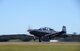 A T-6A Texan II prepares to land during the turkey shoot event Oct. 26, 2017, on Columbus Air Force Base, Mississippi. Competitors performed tasks during their flight and had their landings evaluated to test their aviation abilities in the T-6, the T-1A Jayhawk and the T-38 Talon. (U.S. Air Force photo by Airman 1st Class Keith Holcomb)