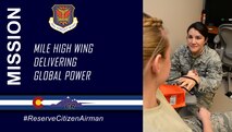 Staff Sgt. Erin Carrillo, a 302nd Aeromedical Staging Squadron medical technician, is a Reserve Citizen Airman with the Mile High Wing playing a critical role in ensuring the medical readiness of 302nd Airlift Wing reservists.