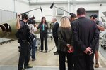 Missile and Space Intelligence Center senior intelligence analyst Marie Cox discussed SCUD-B ballistic missile guidance and control with CBS News “60 Minutes” correspondent David Martin. Photo courtesy of MSIC