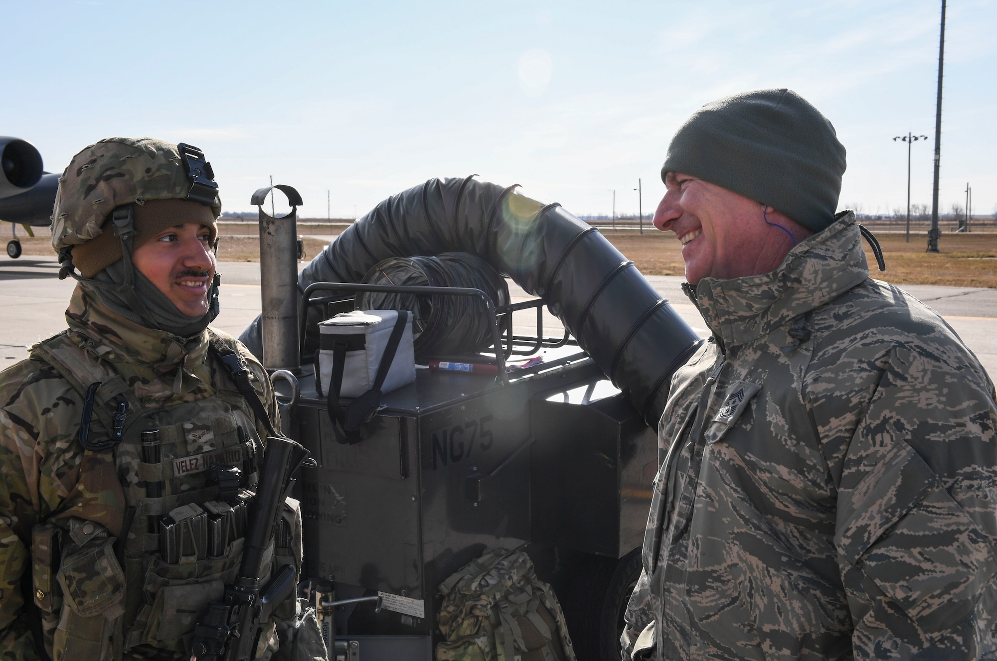 Chief Master Sgt. Alan Boling, Eighth Air Force command chief, visited Minot Air Force Base, N.D., Oct. 31, 2017. During his visit, Boling toured the Air Traffic Control tower, the alert facility and the B-52H Stratofortress parking areas.