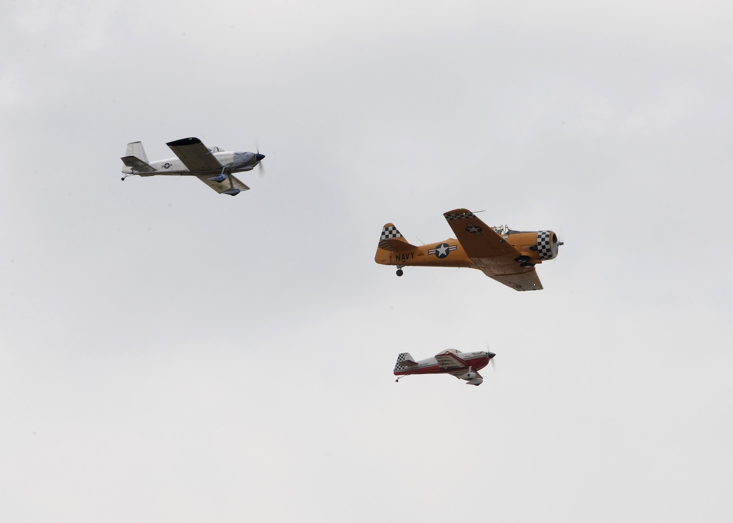 Performers demonstrate aerial acrobatics during the 2017 Joint Base San Antonio Air Show and Open House Nov. 4, at JBSA-Lackland, Kelly Field Annex.  Air shows allow the U.S. military and civilian demonstration teams to display their capabilities through aerial demonstrations and static displays.  The air show gives attendees an opportunity to get up close and personal to see some of the equipment and aircraft used by the U.S. military today. (U.S. Air Force photo by Melissa Peterson/Released)