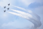 The U.S. Aerial Demonstration Squadron “Thunderbirds” perform at the Joint Base San Antonio Air Show and Open House Nov. 4, 2017, at JBSA-Lackland, Kelly Field. Air Shows allow the Air Force to display the capapbilities of our aircraft to the American Public through aerial demonstration and static displays.