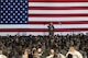 President Donald J. Trump speaks to service members and their families during a Troop Talk, Nov. 5, 2017, at Yokota Air Base, Japan.