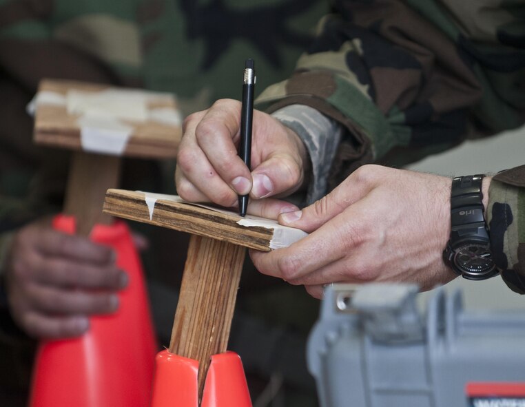 U.S. Air Force Airmen assigned to the 916th Air Refueling Wing participated in an Ability to Survive and Operate Rodeo at Seymour Johnson Air Force Base, N.C., Nov. 4, 2017. Approximately 300 Airmen, donned Mission-Oriented Protective Posture gear to test their ability to accurately and quickly change between postures, as well as performed tests to detect chemical agents in a potentially contaminated area.