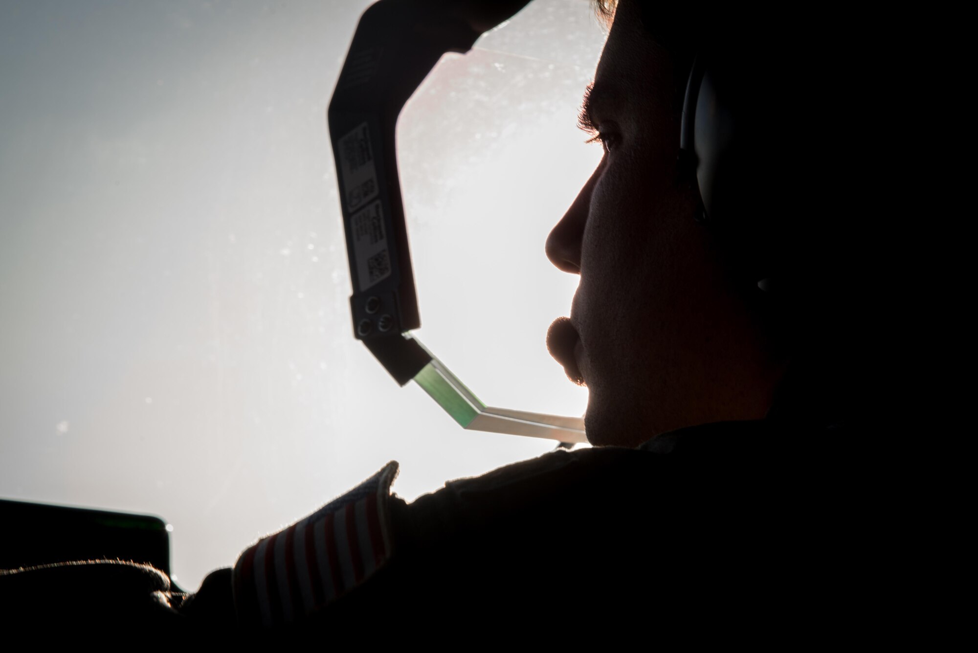 Maj. Kevin Olson, 815th Airlift Squadron pilot with the Air Force Reserve's 403rd Wing, Keesler Air Force Base, Mississippi, takes part in a training mission Nov. 3, 2017. The squadron reached full operational capability, meaning they are ready for deployment and to conduct the combat airlift mission. (U.S. Air Force photo by Staff Sgt. Shelton Sherrill)